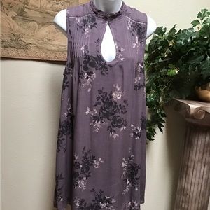 Plum colored dress tunic dress by G.F. STEPHENS EXCLUSIVE, sleeveless, small